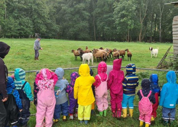 Kita Märchenland zu Besuch bei Bauer Heinz