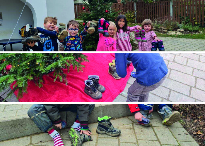 Die Stiefel für den Nikolaus sind geputzt